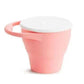 Munchkin C est Silicone! Collapsible Snack Catcher with Lid Coral - Toddler Food Cup.