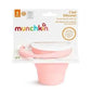 Munchkin C est Silicone! Collapsible Snack Catcher with Lid Coral - Toddler Food Cup.