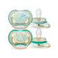 Philips Avent Ultra Air Nighttime Soothers - Orthodontic Design, for Babies 0-6 Months, Glow in The Dark, Soft Silicone Symmetrical Teat, BPA-Free, with Sterilizing Case, 2 Pack SCF376/18 - Adenzo Comfies