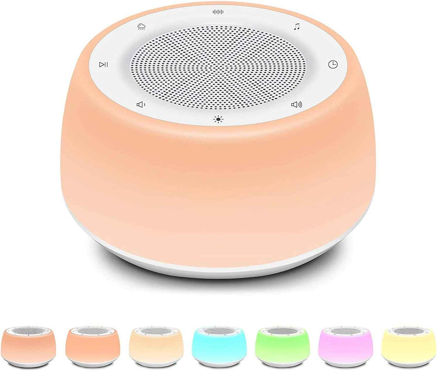 White Noise Sleep Sound Machine with Night Light | 16 Soothing Sounds for Babies, Kids & Adult - Adenzo Comfies