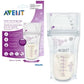 Philips Avent SCF603/25 Pack of 25 Breast Milk Storage Bags, 180 ml, White