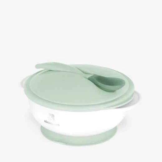 kikkaboo Suction bowl Mint/pink With heat sensing spoon - Adenzo Comfies