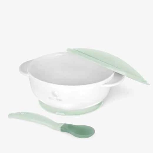 kikkaboo Suction bowl Mint/pink With heat sensing spoon - Adenzo Comfies