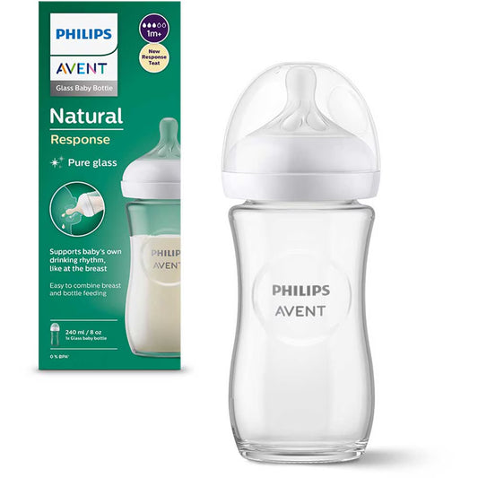 Philips Avent SCY933/01 Natural Glass Bottle with Responsive Teat 240 ml.