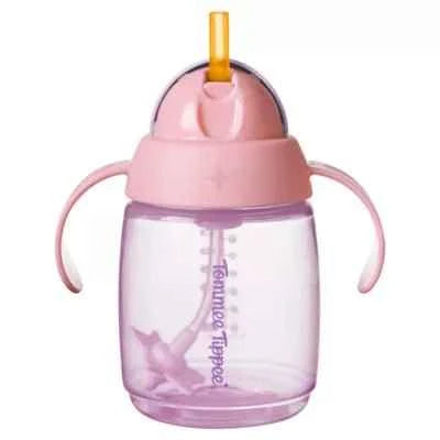 Tommee Tippee Trainer Straw Cup 240ml – Leak-Proof Toddler Sippy Cup for 6 Months+, Weighted Silicone Straw, Easy-Grip Handles & Measurement Mar