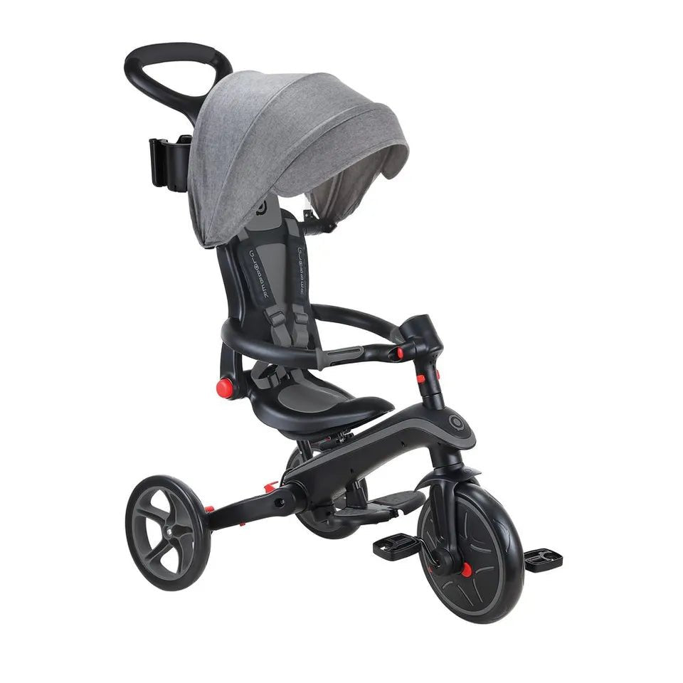Doona Liki Trike S5 - Premium Foldable Trike for Toddlers, Kids/Baby Tricycle Stroller with Cushion Seat, UPF 50+ Sun Protection & Harness, Parental Control, Ages 10 Months to 3 Years, Midnight,Black - Adenzo Comfies