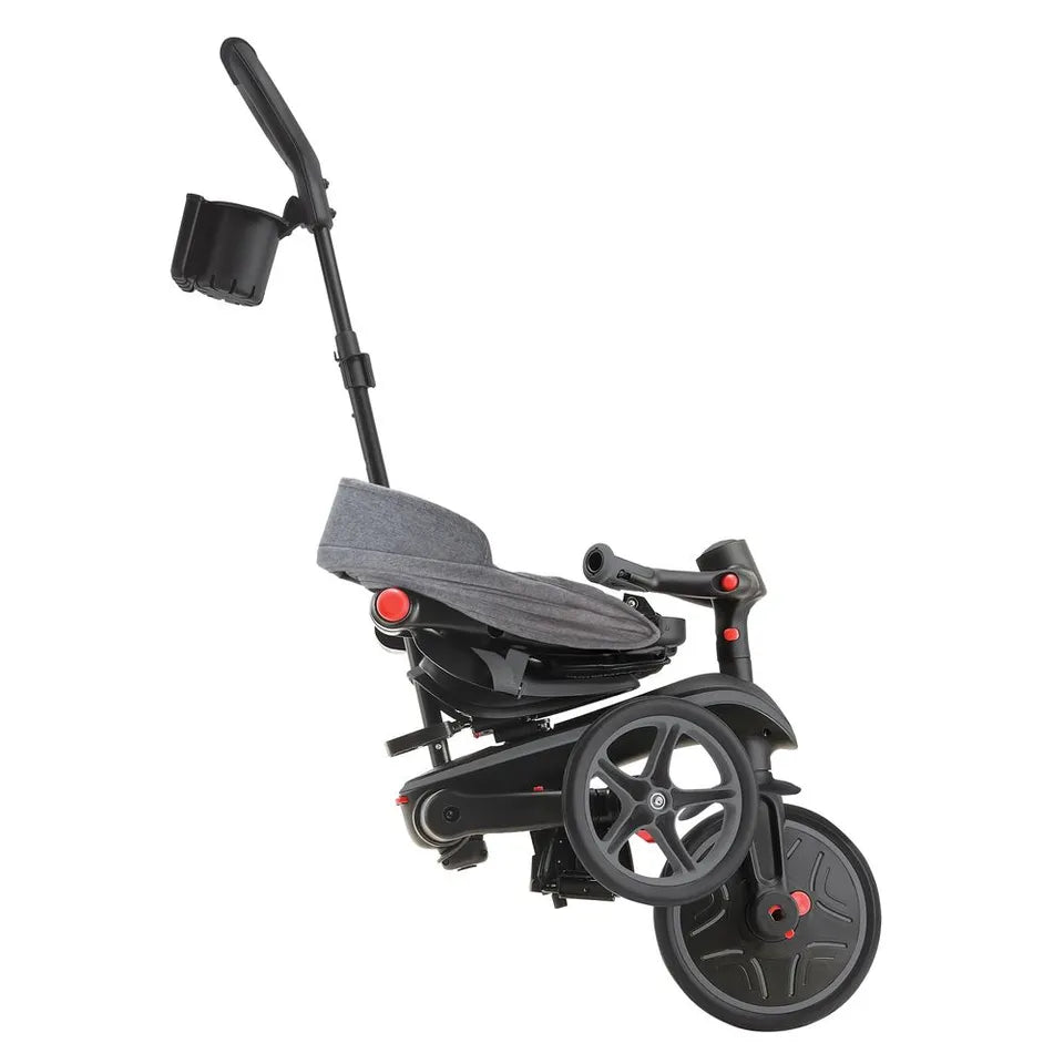 Doona Liki Trike S5 - Premium Foldable Trike for Toddlers, Kids/Baby Tricycle Stroller with Cushion Seat, UPF 50+ Sun Protection & Harness, Parental Control, Ages 10 Months to 3 Years, Midnight,Black - Adenzo Comfies