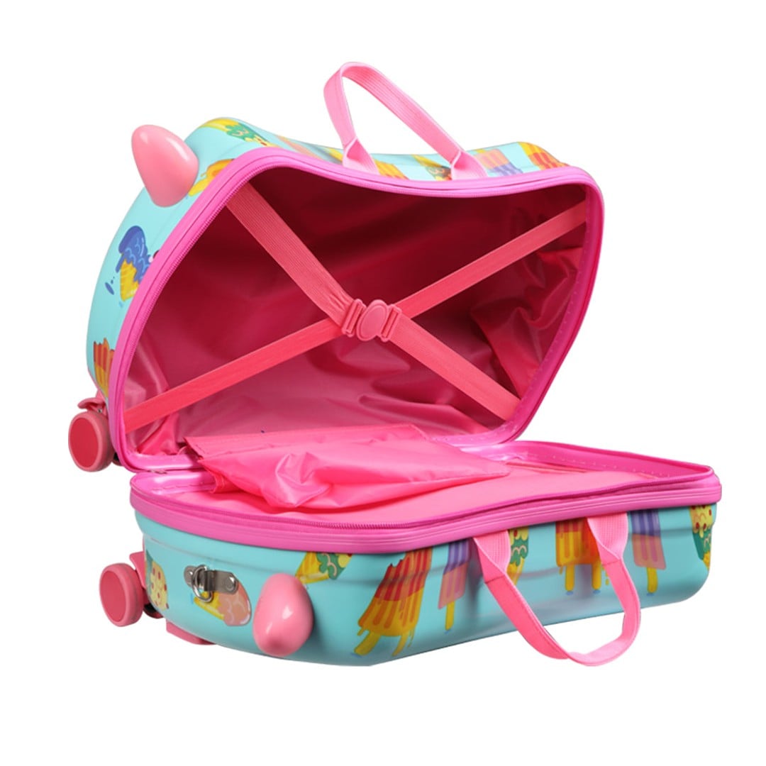 Kids Trolley Case, Ride - On Suitcase 2 in 1 Kid Luggage Organizer Waterproof Carry On Travel Bag Children's Motorcycle Trunk Storage Box - Adenzo Comfies