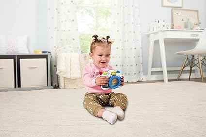 VTech Snap & Smile Camera, Toy Camera for Pretend Play, Interactive Toy with Songs & Melodies, Develops Motor Skills, Gift for Ages 12, 18, 24 Months+, English Version - Adenzo Comfies