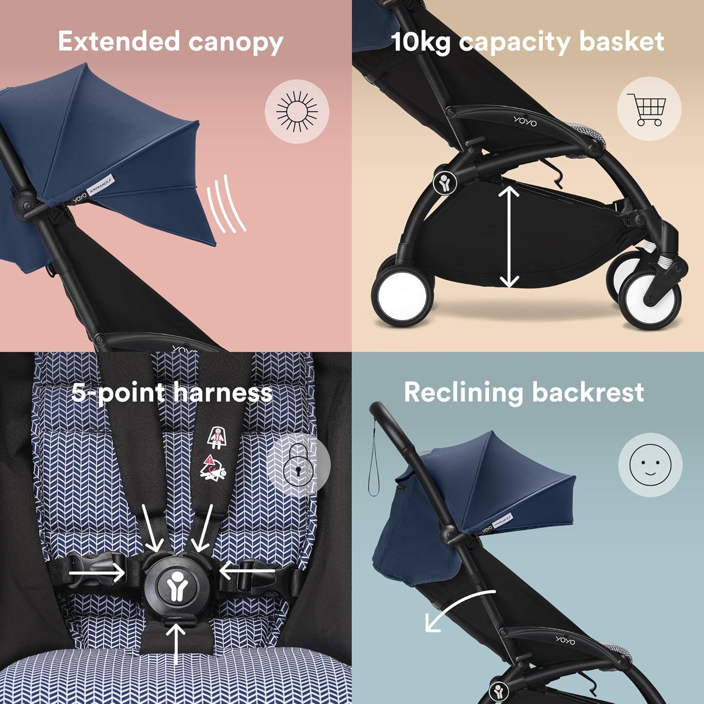 Yoyo Babyzhen 2-in-1 Convertible Baby Stroller – All-Terrain Travel Pram, Reversible Seat, Shock Absorbing, Compact Fold - Adenzo Comfies